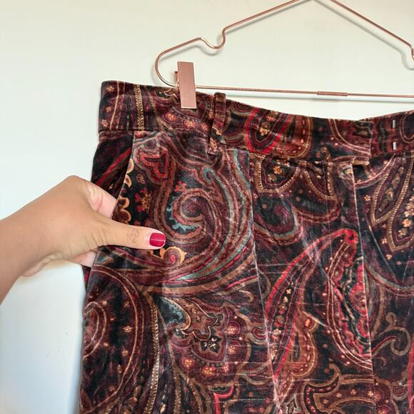 Banana Republic Pants Women 18 Plus Velvet Wide Leg High Waist Quiet Luxury Fall - Picture 5 of 9